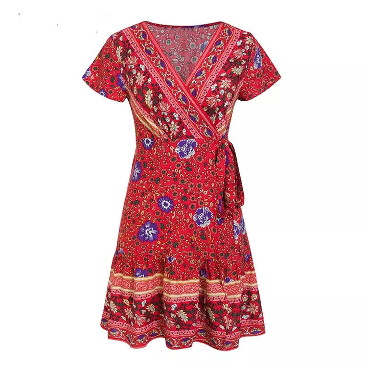 Saída de Praia Kaftan Boho Floral