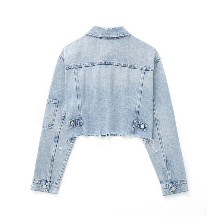 Jaqueta Jeans Oversized Curta