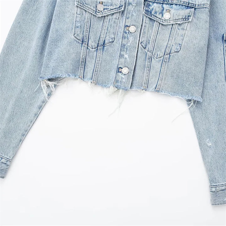 Jaqueta Jeans Oversized Curta