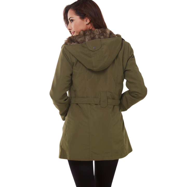 Parka Feminina Forro Pelos