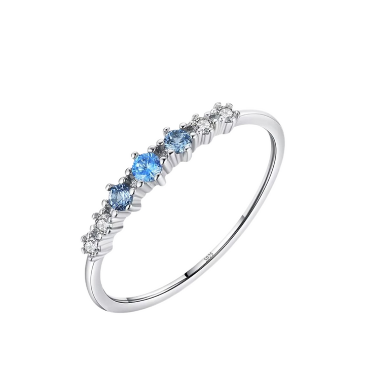 Anel Harmonia Azul em Prata 925