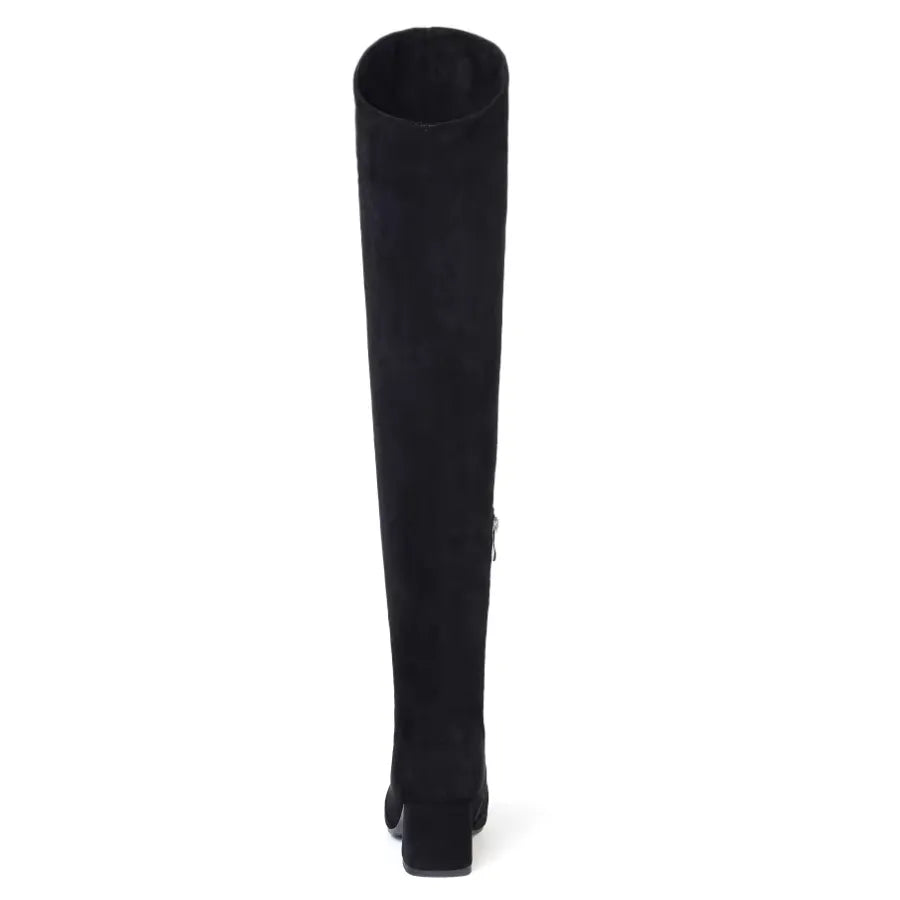 Bota Over The Knee Suede Salto Bloco