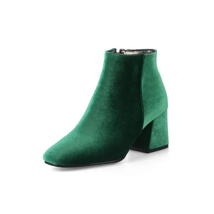 Bota Ankle Boot Salto Grosso Bloco