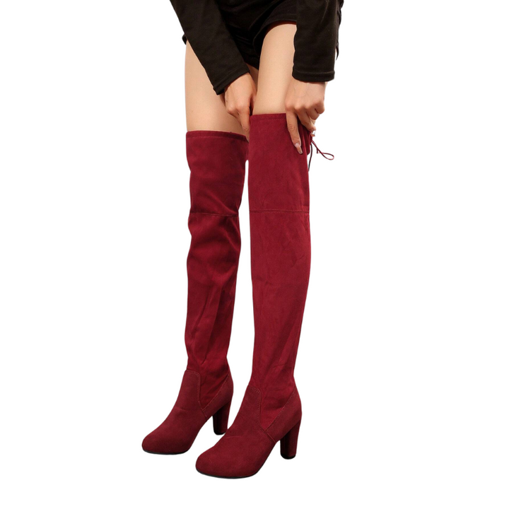Bota Cano Alto Suede
