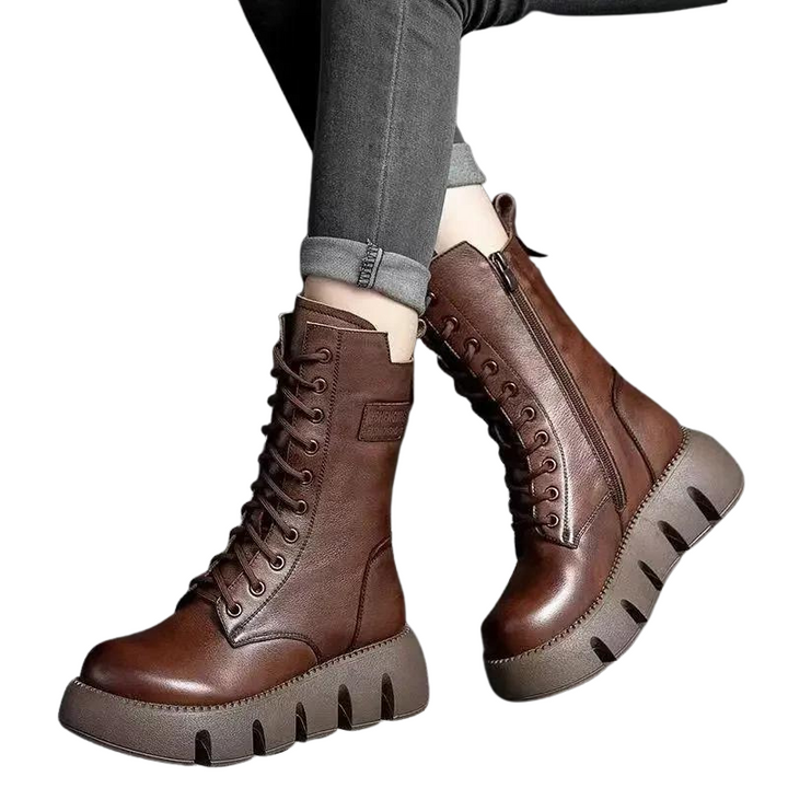Bota Coturno Tratorada Forro Pelos