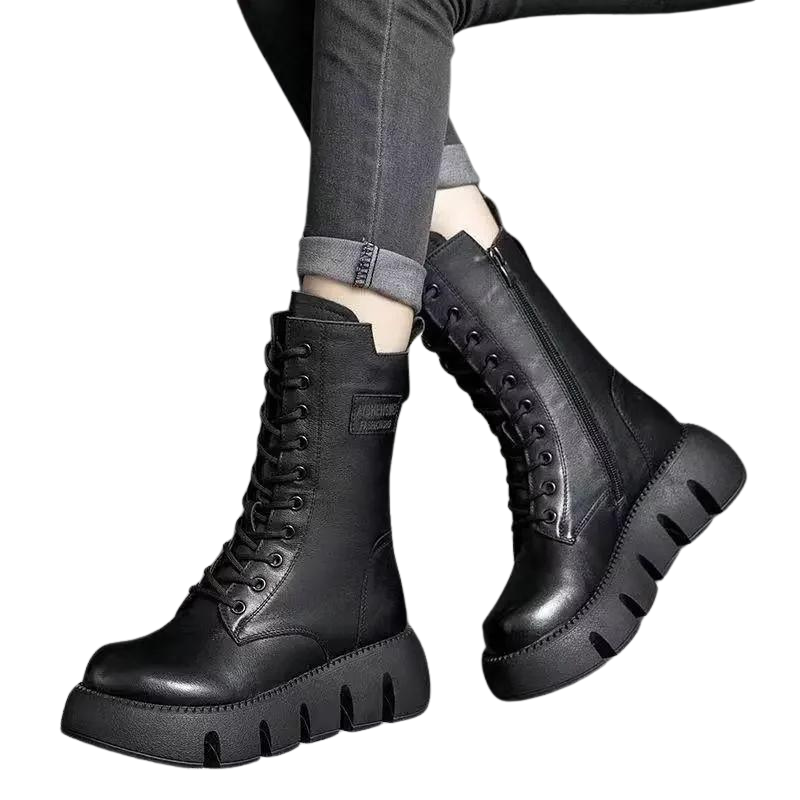 Bota Coturno Tratorada Forro Pelos