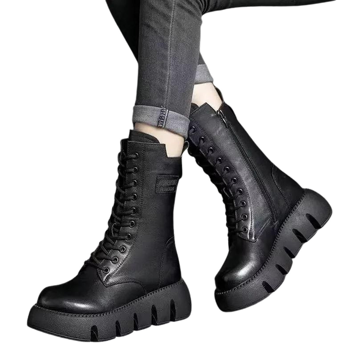 Bota Coturno Tratorada Forro Pelos