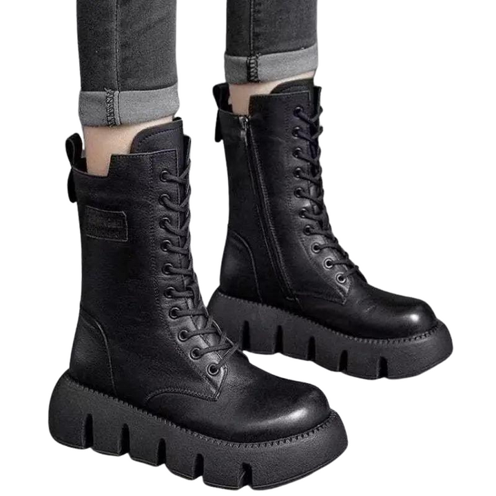 Bota Coturno Tratorada Forro Pelos