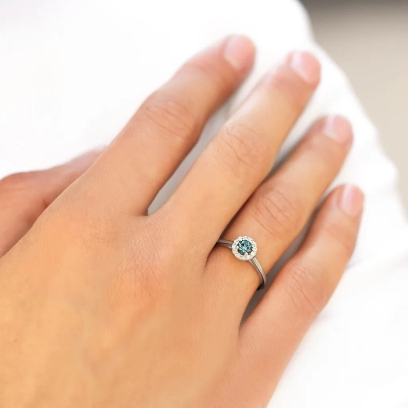 Anel Verde Moissanite Prata 925