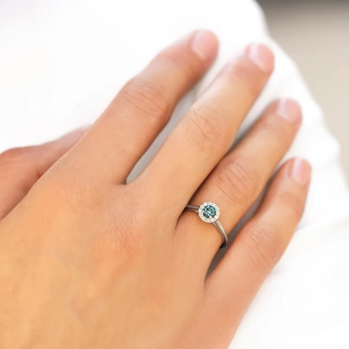 Anel Verde Moissanite Prata 925