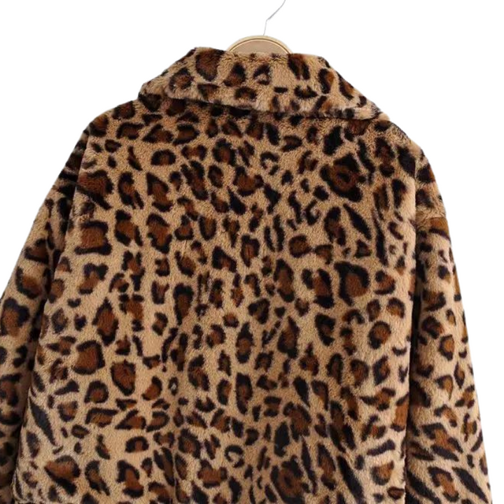 Jaqueta Pelúcia Animal Print Leopardo