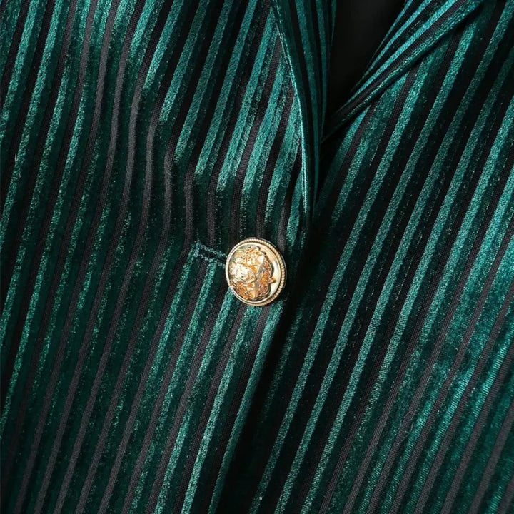 Blazer Veludo Canelado Verde Esmeralda - Poderosa