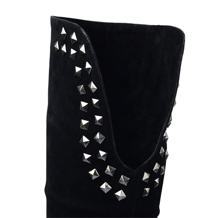 Bota Over The Knee Salto Grosso Rebites