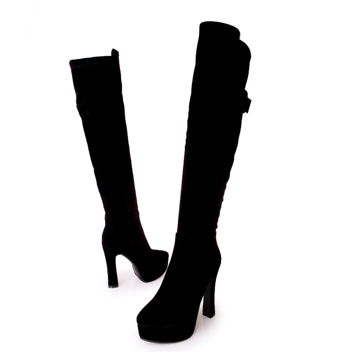 Bota Over The Knee Salto Grosso Fivela