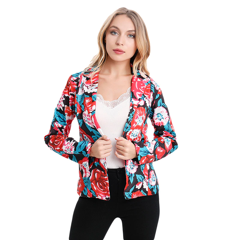 Blazer Feminino Estampa Floral