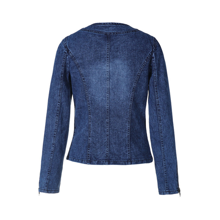 Jaqueta Jeans Feminina Detalhe Cristais