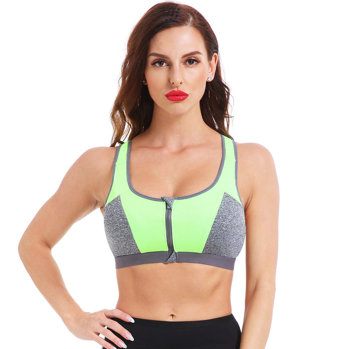 Top Fitness Com Zíper Frontal