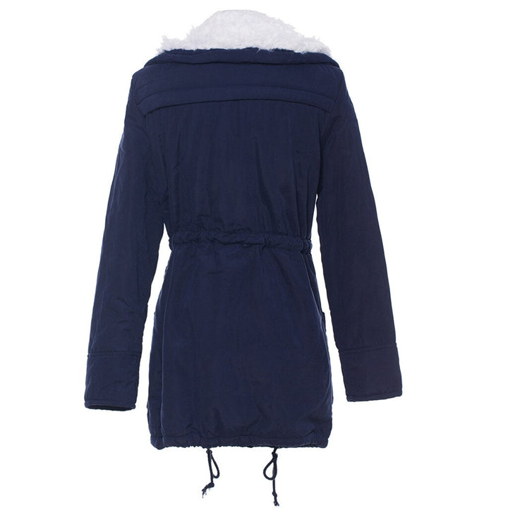 Parka Forro Pelos Azul Marinho