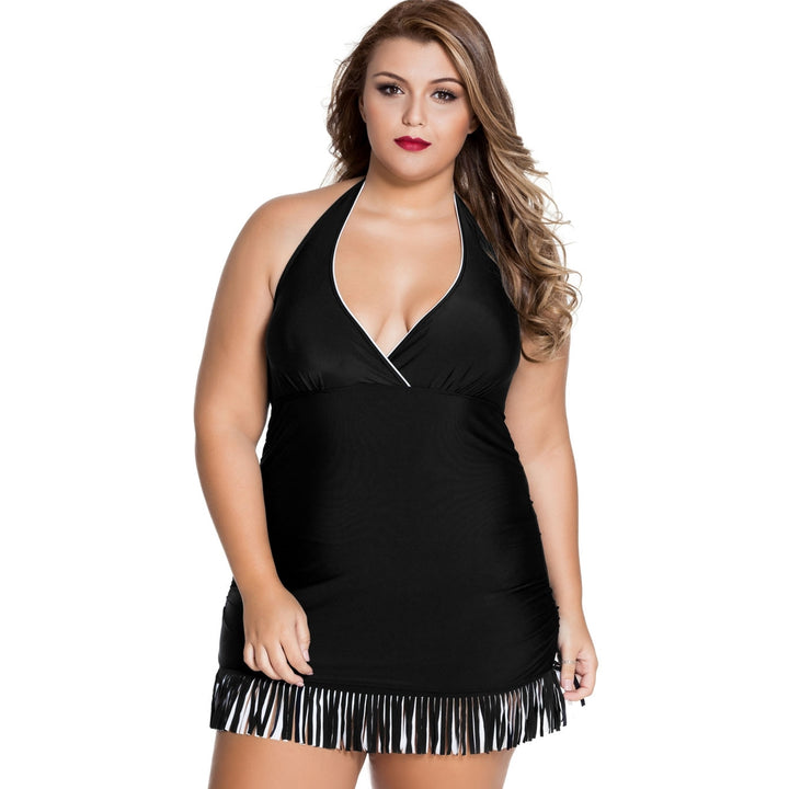 Maiô Plus Size Saia Com Franjas