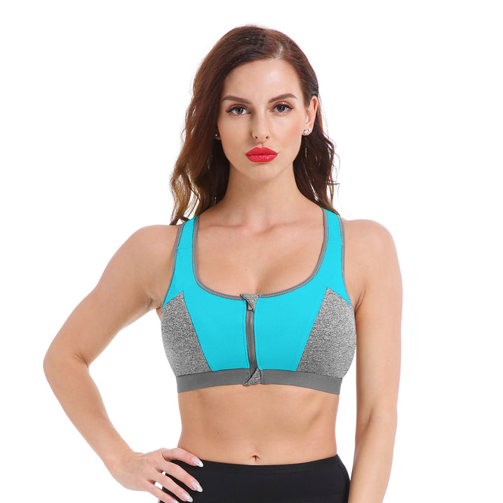 Top Fitness Com Zíper Frontal