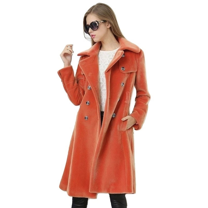 Trench Coat Duplo Abotoamento Laranja