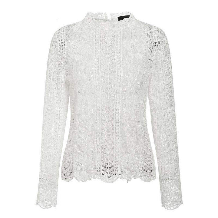 Blusa Manga Longa Bordado Branca