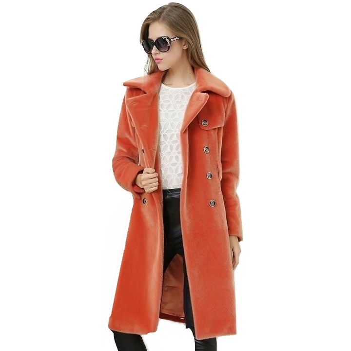 Trench Coat Duplo Abotoamento Laranja