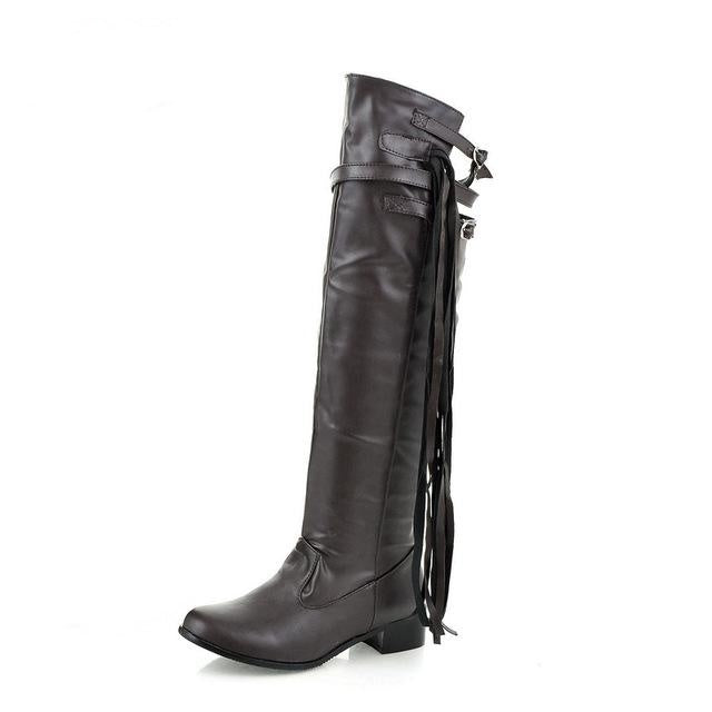 BOTA SALTO BAIXO COM FRANJAS - PODEROSA SHOP