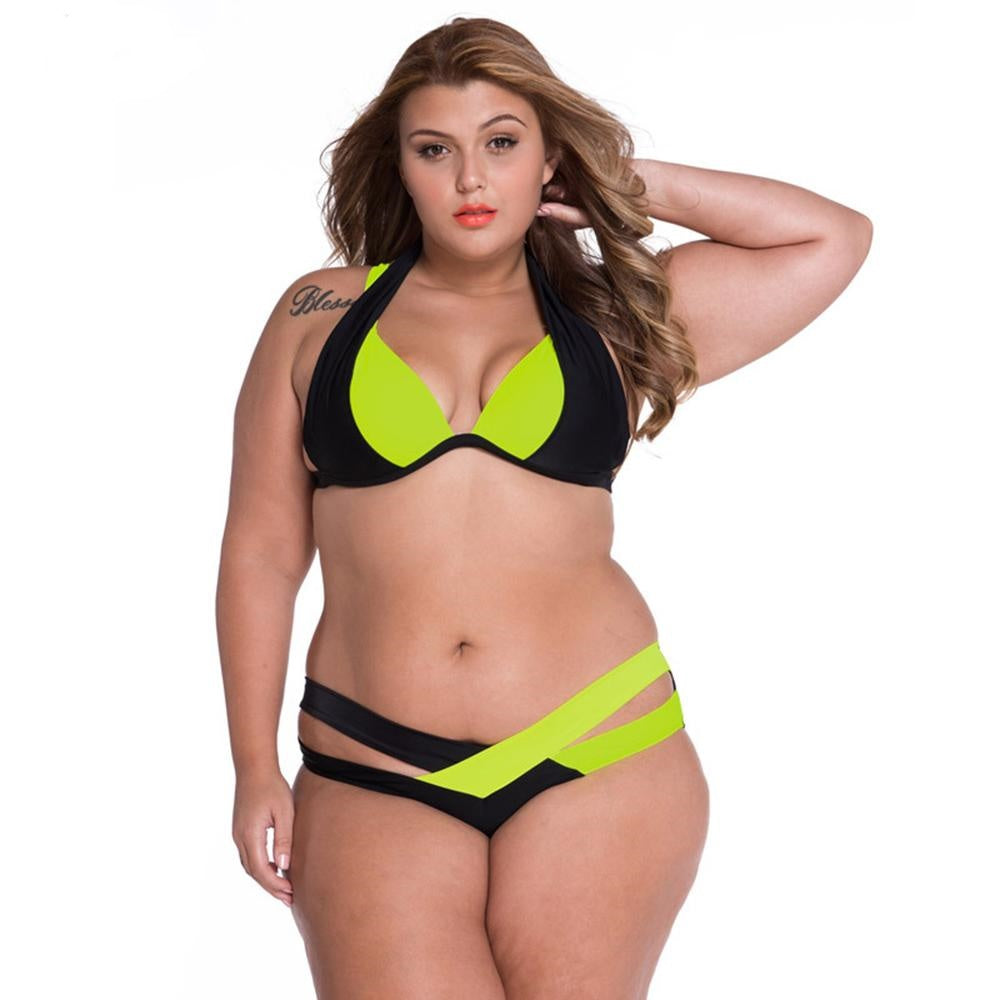 Biquíni Bicolor com Tiras - PODEROSA SHOP