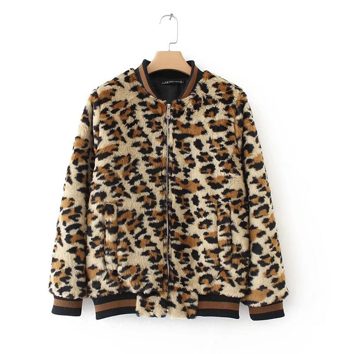 Jaqueta Bomber Pelugem Leopardo