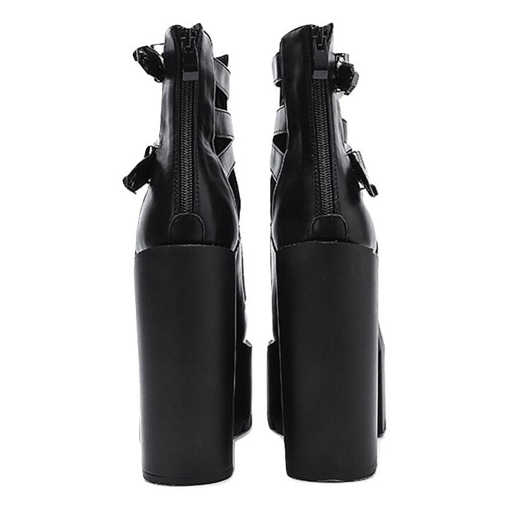 Ankle Boot Salto Grosso Fivelas
