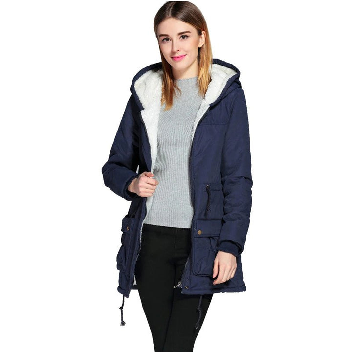 Parka Forro Pelos Azul Marinho