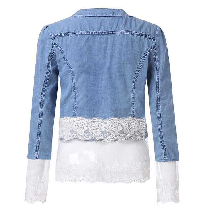 Jaqueta Jeans Renda Pérolas