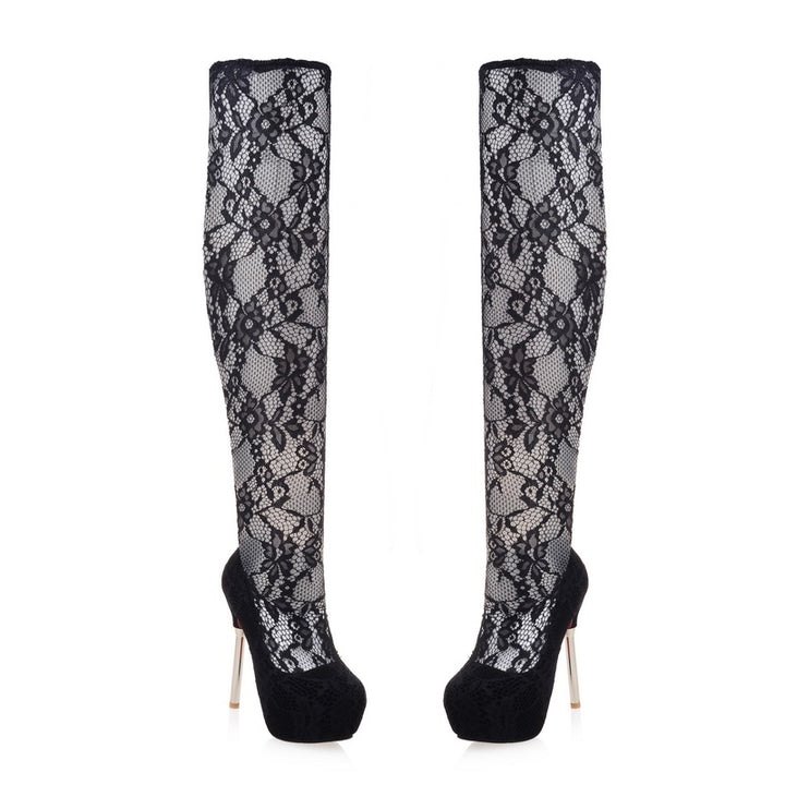 Bota Over The Knee Cano Renda