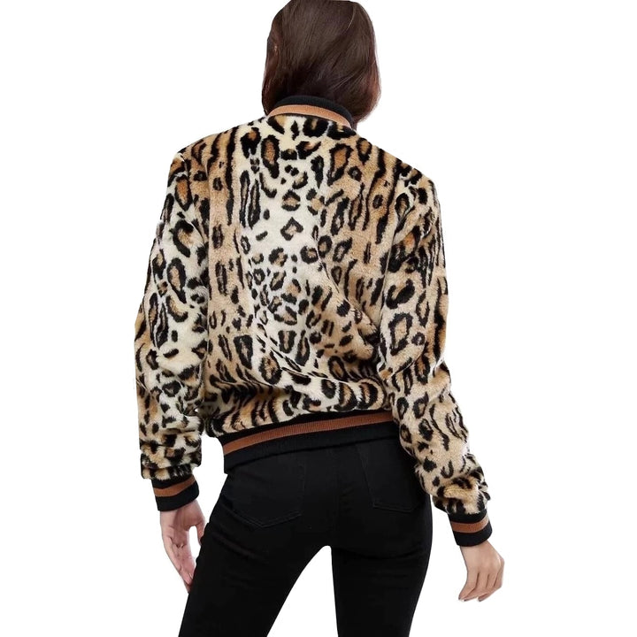 Jaqueta Bomber Pelugem Leopardo