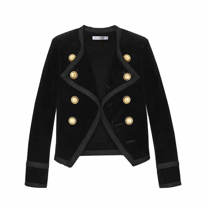 Blazer Duplo Abotoamento Veludo