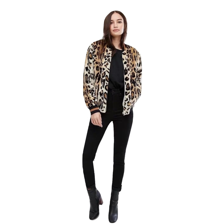 Jaqueta Bomber Pelugem Leopardo