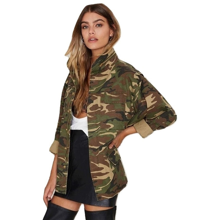 Jaqueta Feminina Brim Camuflada