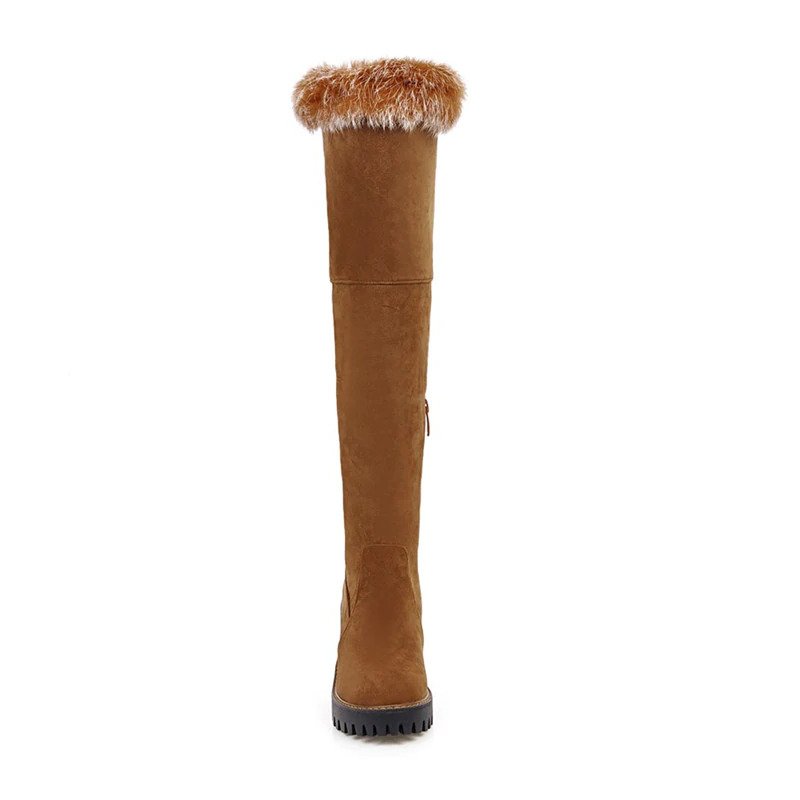 Bota Cano Alto Suede Pelos