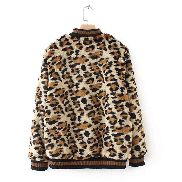 Jaqueta Bomber Pelugem Leopardo