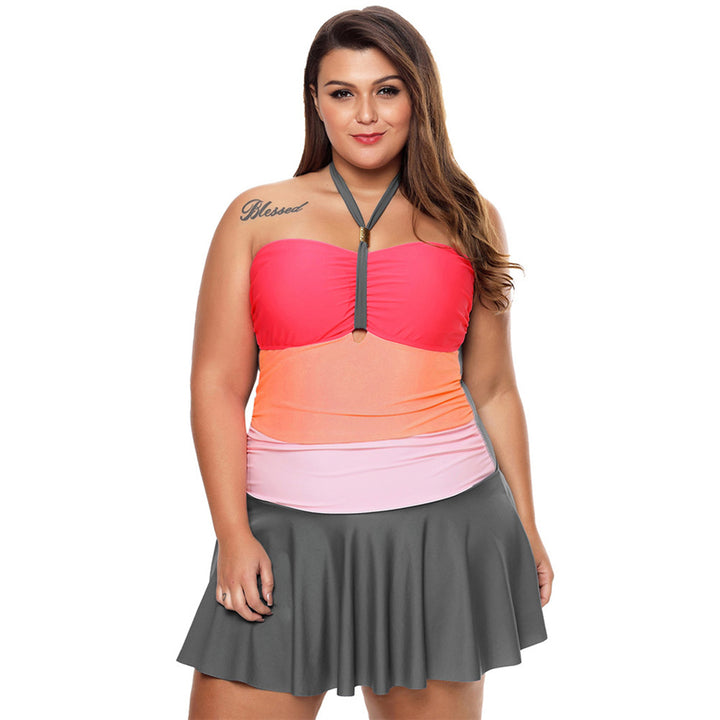 Maiô Com Saia Plus Size Multicor
