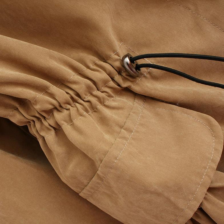 Jaqueta Parka Com Ajuste na Cintura