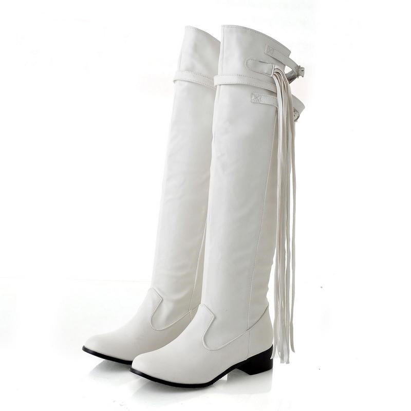 BOTA SALTO BAIXO COM FRANJAS - PODEROSA SHOP