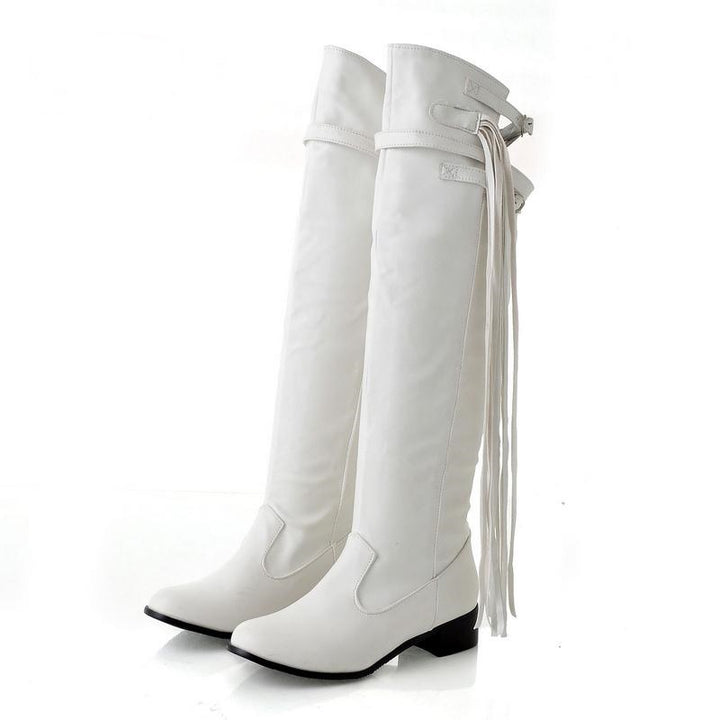 BOTA SALTO BAIXO COM FRANJAS - PODEROSA SHOP