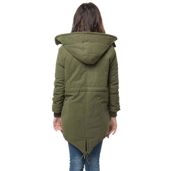 Parka Plus Size Verde Exército Forro Pelos
