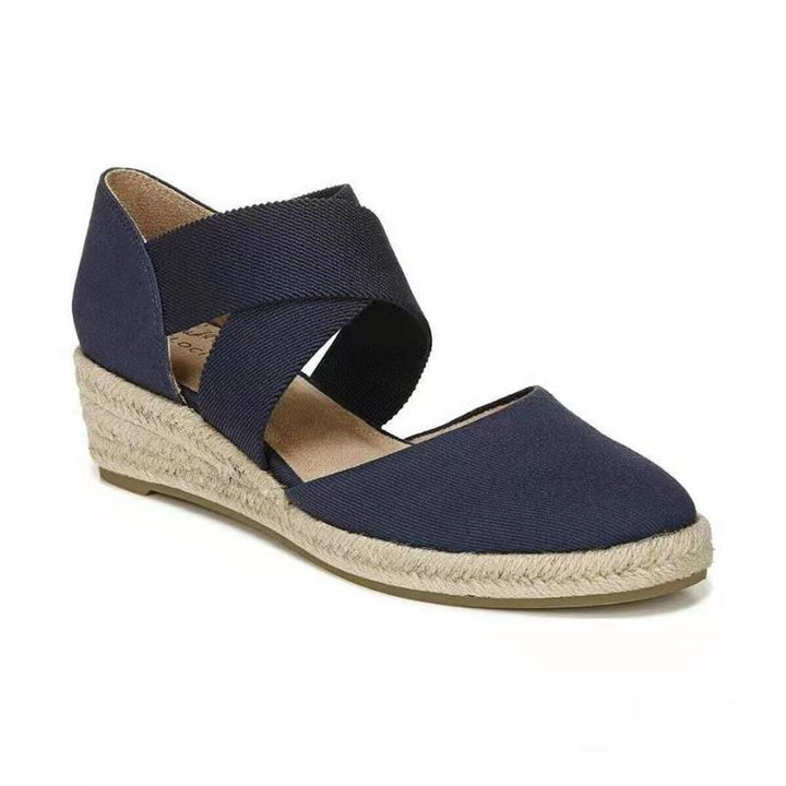 Sandália Anabela Espadrille Fechada