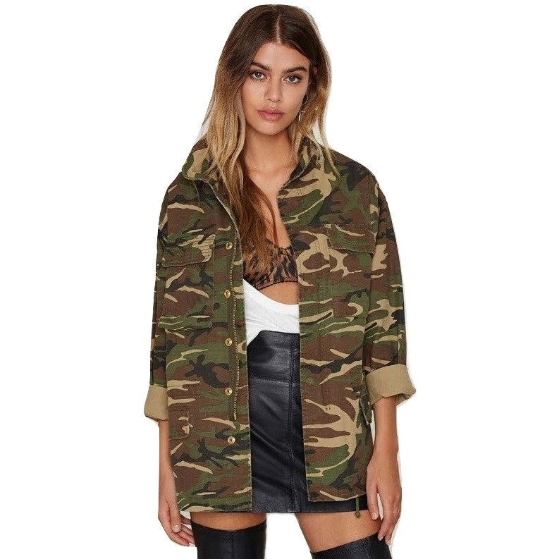 Jaqueta Feminina Brim Camuflada