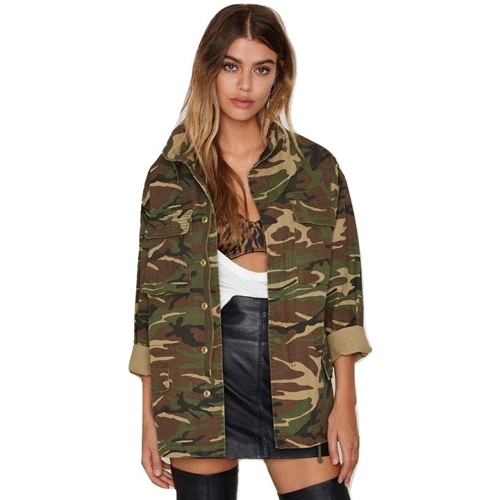 Jaqueta Feminina Brim Camuflada