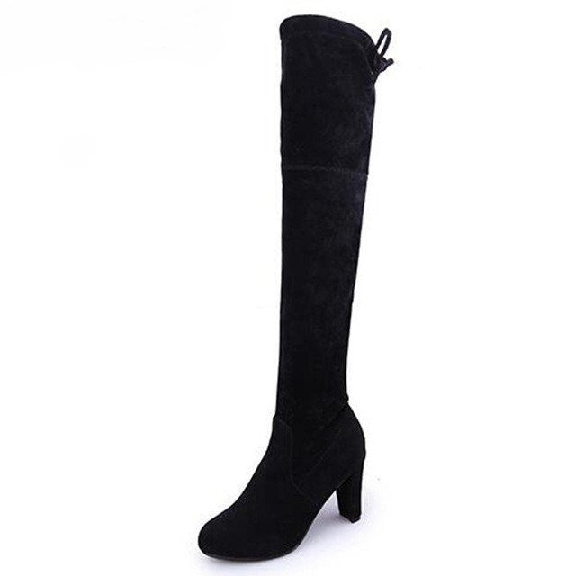 BOTA CANO ALTO SUEDE - PODEROSA SHOP