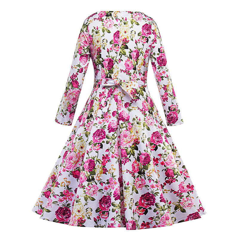 VESTIDO FLORAL MANGA LONGA - PODEROSA SHOP